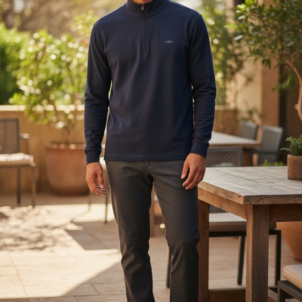 Greg Norman Collection Navy Half-Zip Performance Pullover